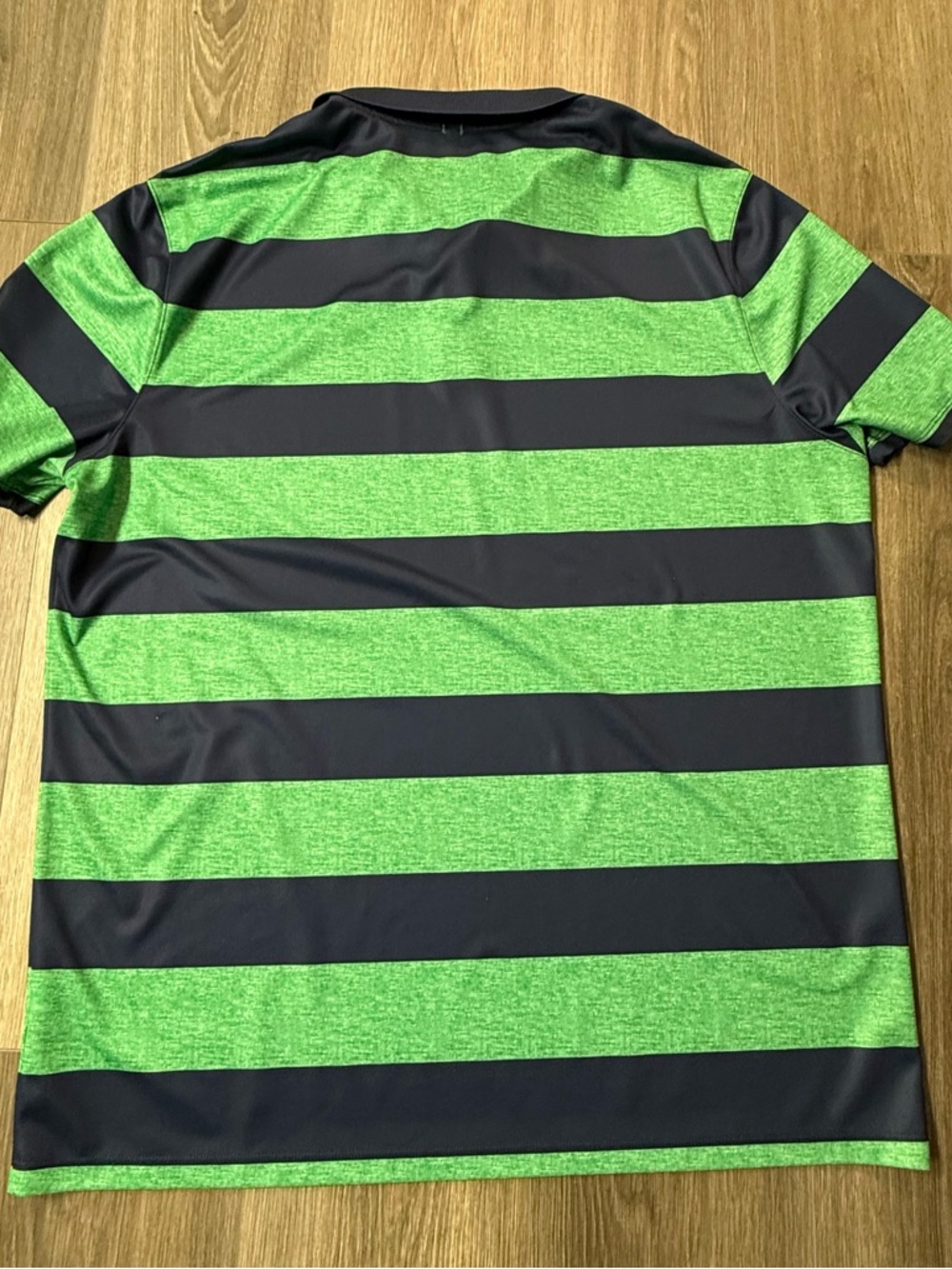 Nike Golf Green Polo & Navy/Green Stripe Polo Set Short Sleeve XL Dri Fit - Picture 10 of 11